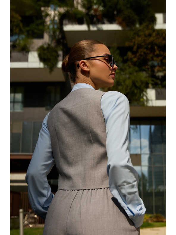 Moodo Елегантна сива жилетка Moodo