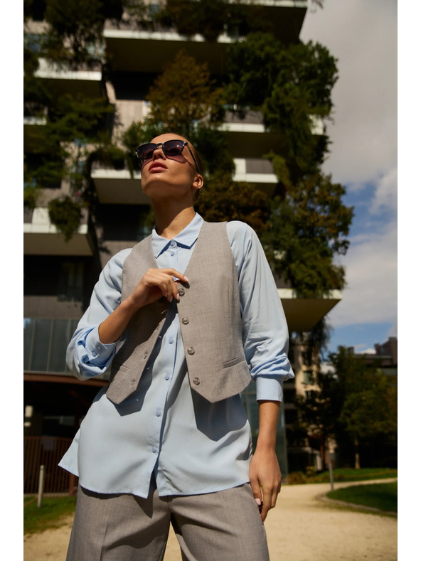 Moodo Елегантна сива жилетка Moodo