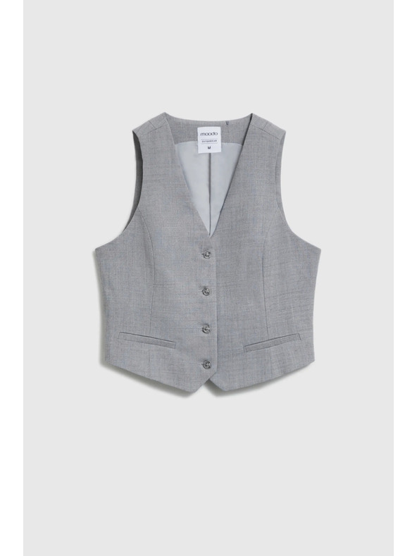 Moodo Елегантна сива жилетка Moodo
