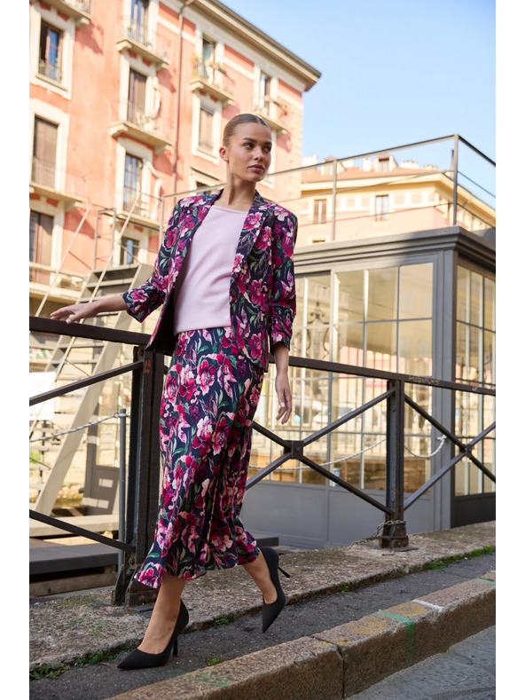 Moodo Синя флорална сако Moodo