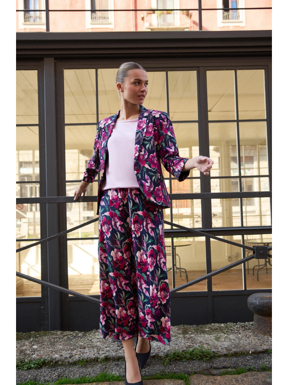 Moodo Синя флорална сако Moodo