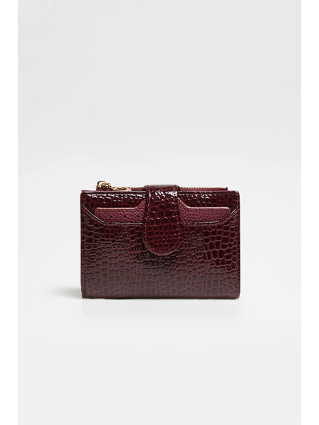 Moodo Портмоне с животински десен бордо Moodo