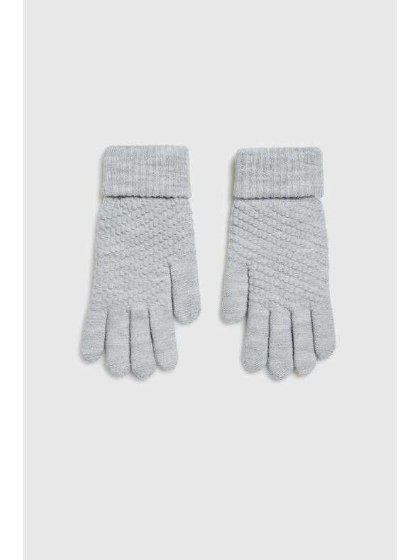 Moodo Плетени сиви ръкавици Moodo