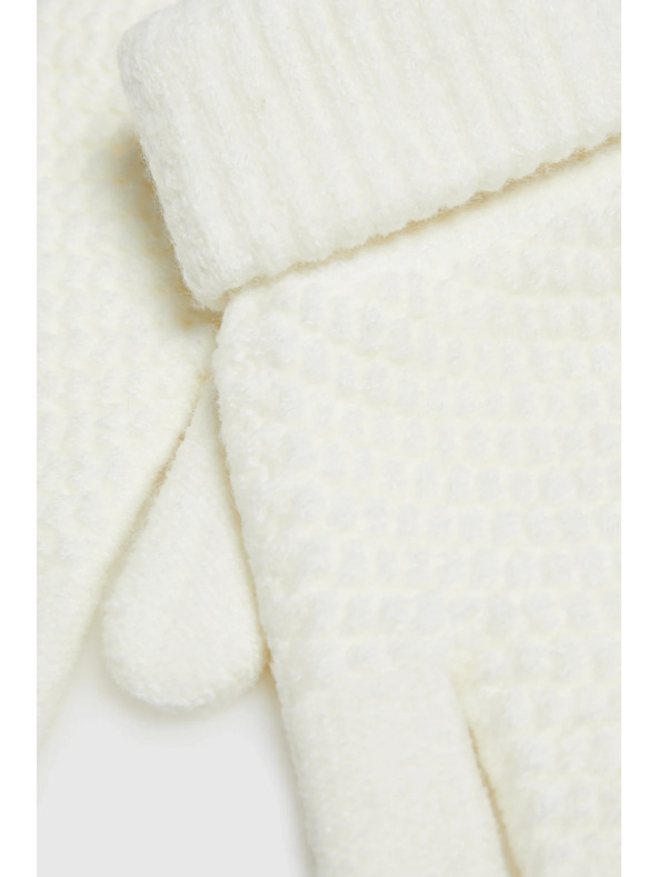 Moodo Плетени бежови ръкавици Moodo