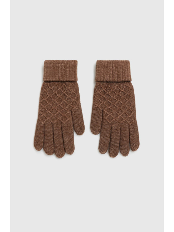 Moodo Плетени бежови ръкавици Moodo
