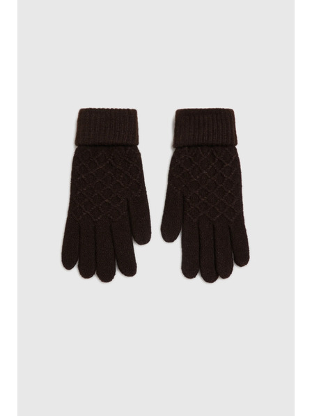Moodo Кафяви плетени ръкавици Moodo