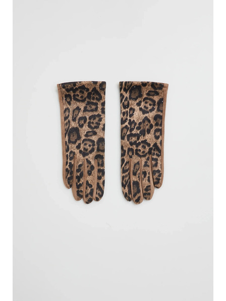 Moodo Бежови леопардови ръкавици Moodo