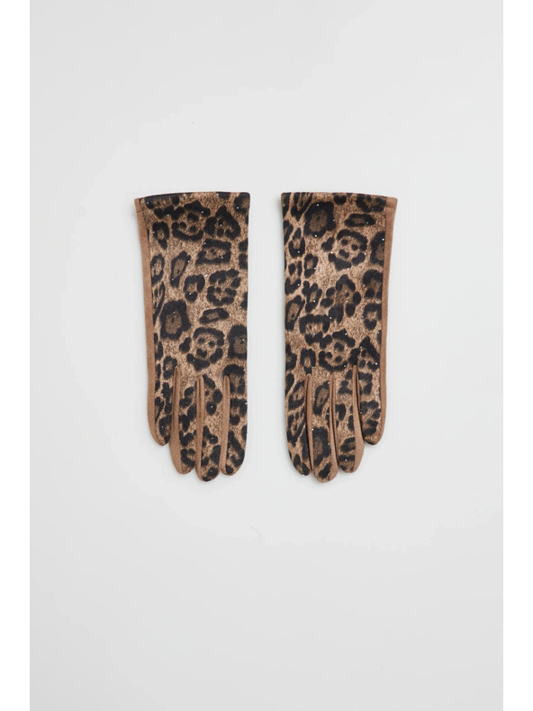 Moodo Бежови леопардови ръкавици Moodo