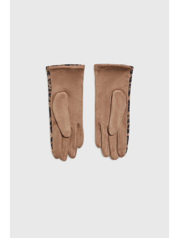 Moodo Бежови леопардови ръкавици Moodo