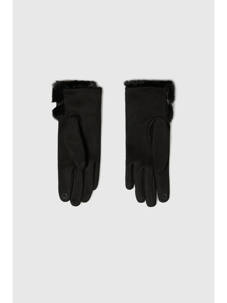 Moodo Ръкавици с пух черни Moodo