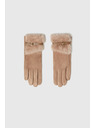Moodo Ръкавици с пух бежови Moodo