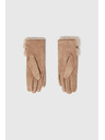 Moodo Ръкавици с пух бежови Moodo