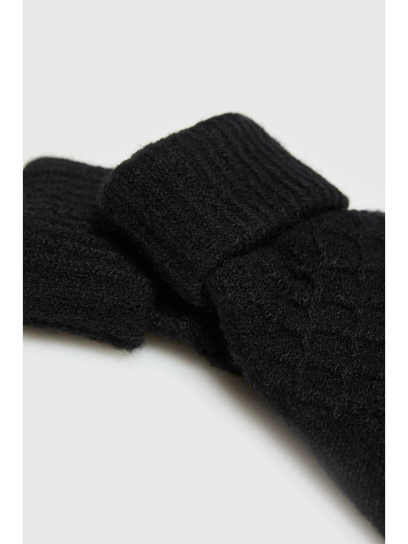 Moodo Черни плетени ръкавици Moodo
