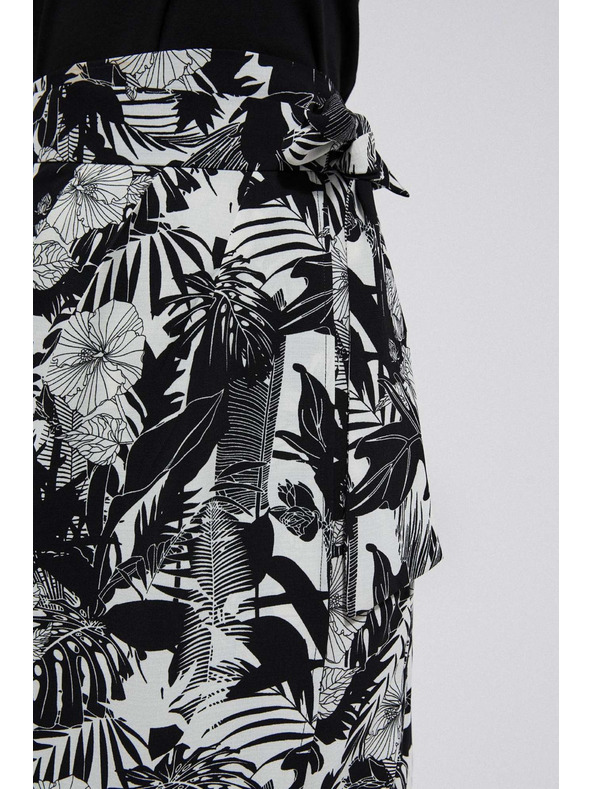 Moodo Черна пола с растителен принт Moodo