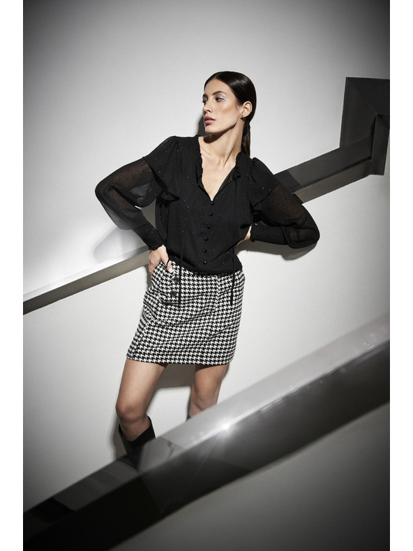 Moodo Черно-бяла пола пепит Moodo