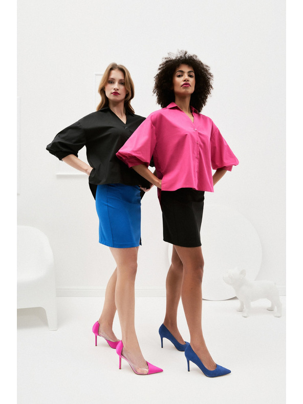 Moodo Синя мини пола с колан Moodo