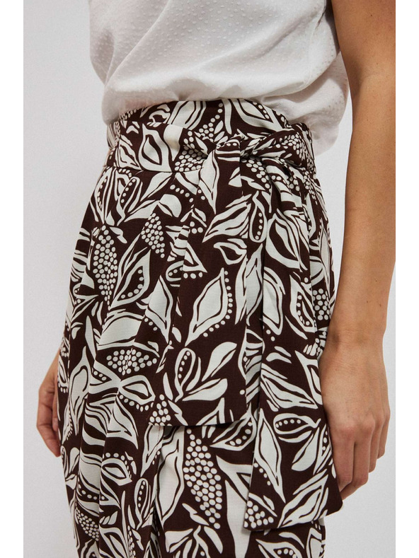 Moodo Щампована пола с връзване в талията Moodo