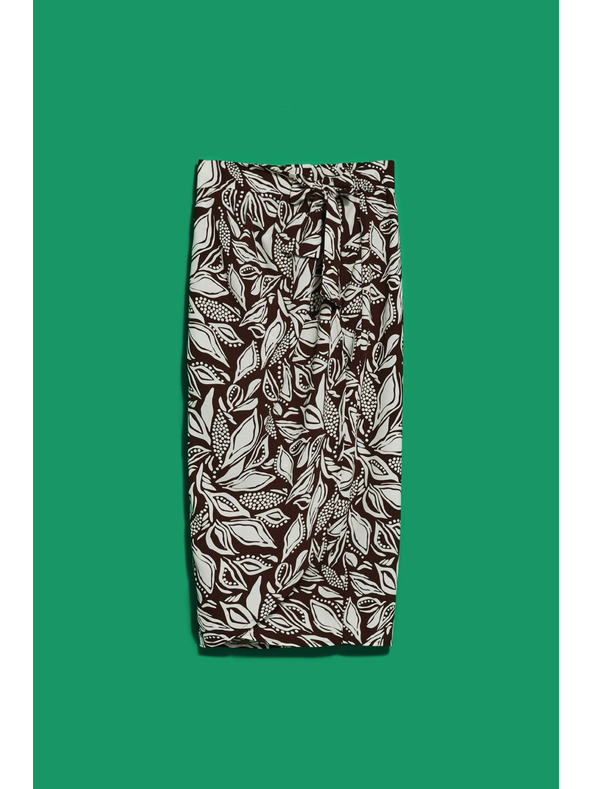 Moodo Щампована пола с връзване в талията Moodo