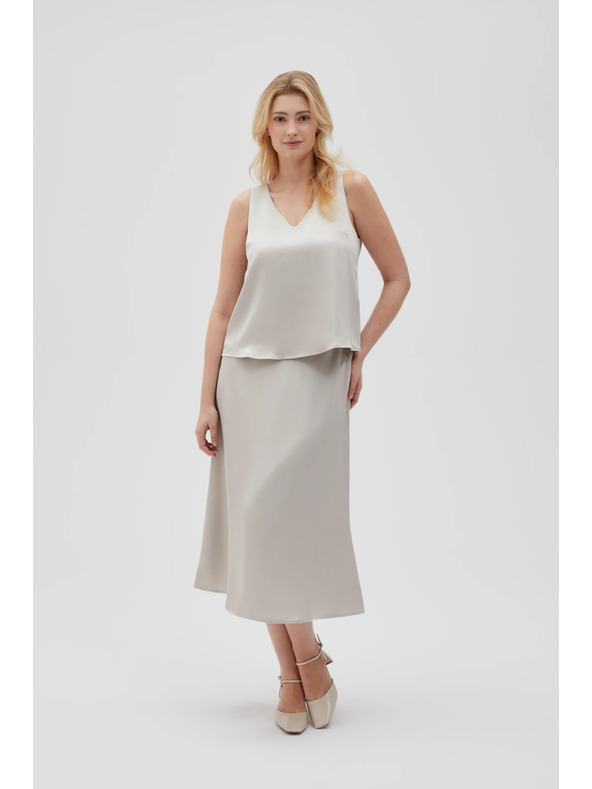 Moodo Миди пола бежова Moodo