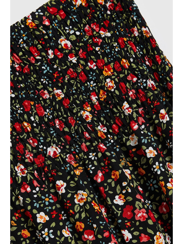 Moodo Миди пола с цветен десен черна Moodo