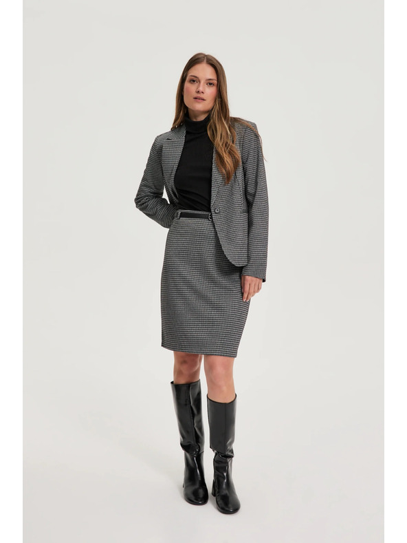 Moodo Пола с пепит десен сива Moodo