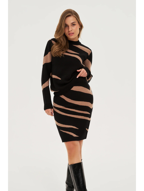 Moodo Черна трикотажна пола Moodo