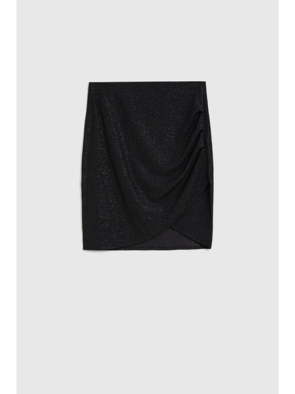 Moodo Черна набрана пола Moodo