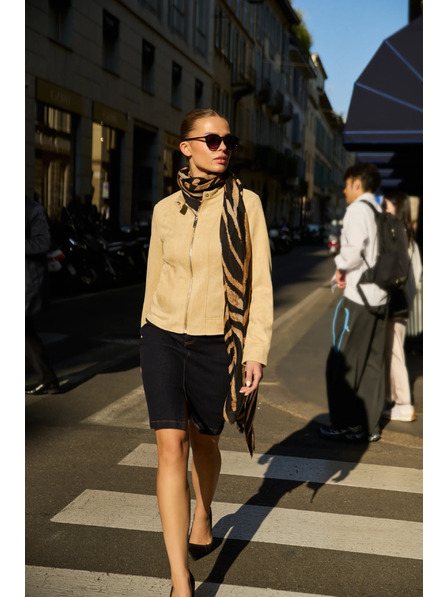 Moodo Дънкова пола тъмно синя Moodo