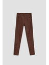Moodo Восъчни тесни панталони с джобове кестеняви Moodo