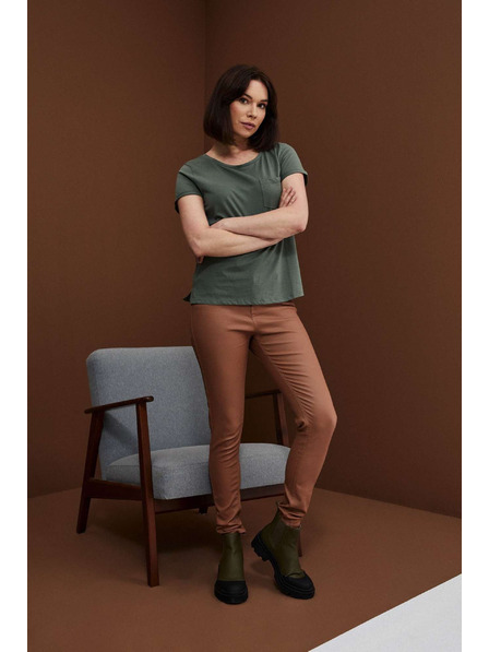 Moodo Восъчни тесни панталони кафяви Moodo