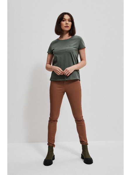 Moodo Восъчни тесни панталони кафяви Moodo