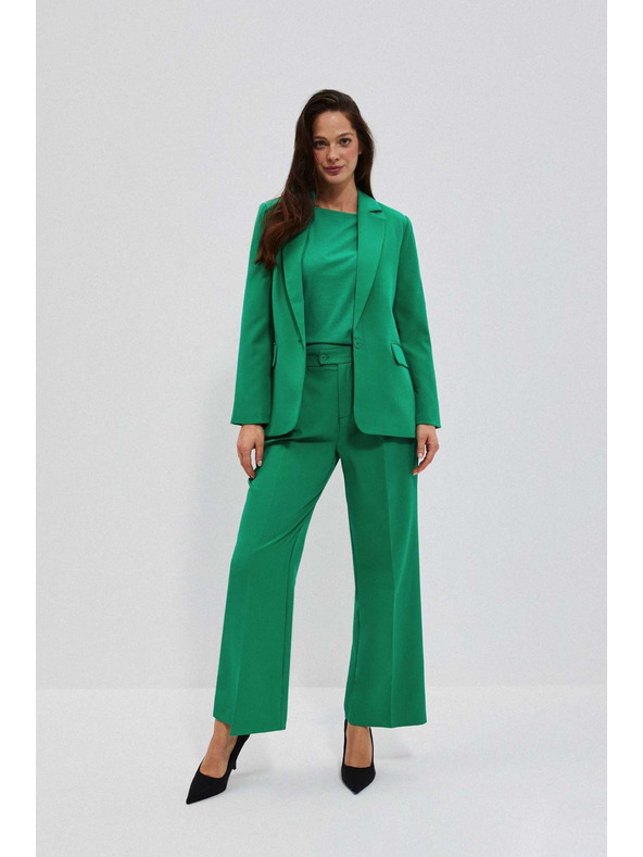 Moodo Зелени панталони с широки крачоли Moodo