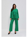 Moodo Зелени панталони с широки крачоли Moodo