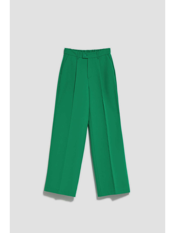 Moodo Зелени панталони с широки крачоли Moodo