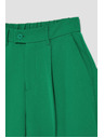 Moodo Зелени панталони с широки крачоли Moodo