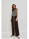 Moodo Тъмнокафяви панталони с широки крачоли Moodo