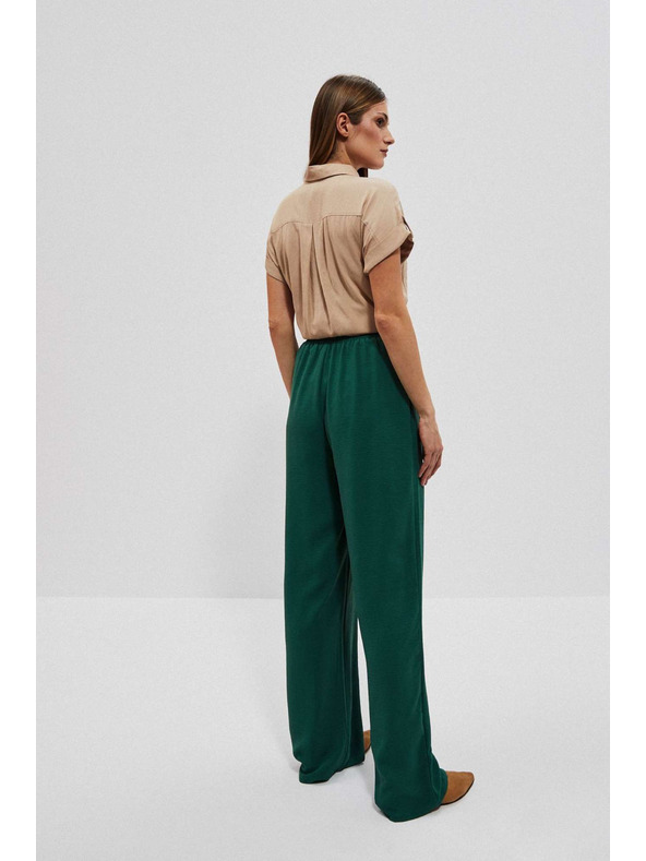 Moodo Малахитови панталони с широки крачоли Moodo