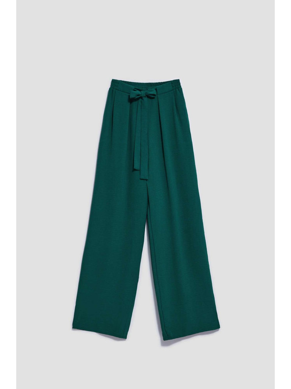 Moodo Малахитови панталони с широки крачоли Moodo