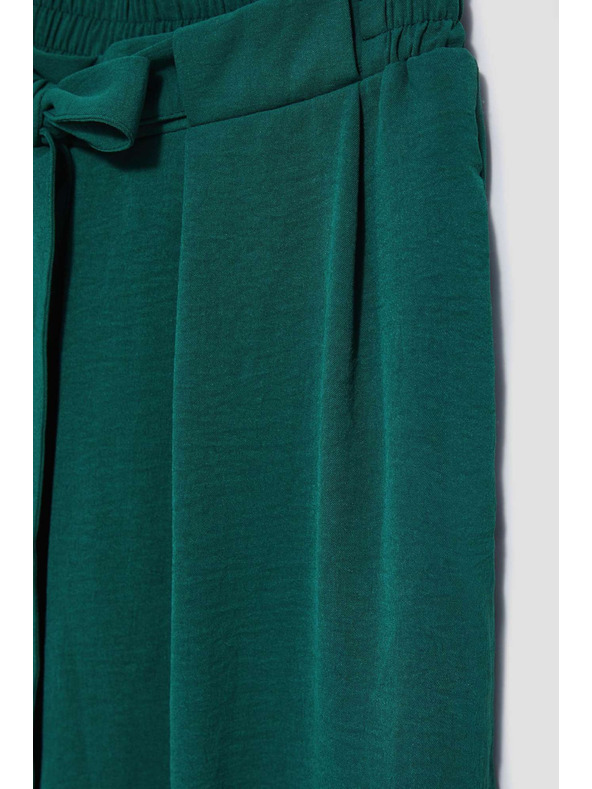 Moodo Малахитови панталони с широки крачоли Moodo