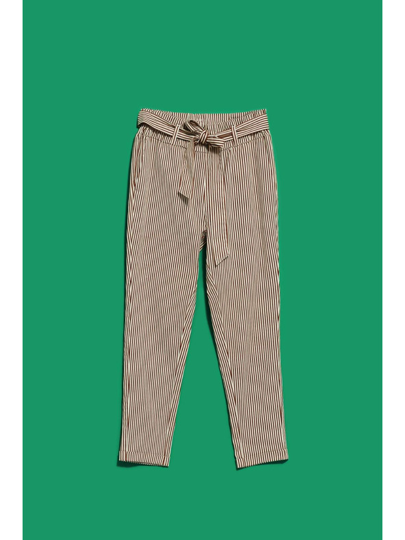 Moodo Раирани панталони с колан в талията Moodo