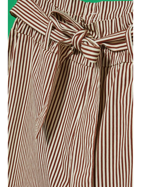 Moodo Раирани панталони с колан в талията Moodo