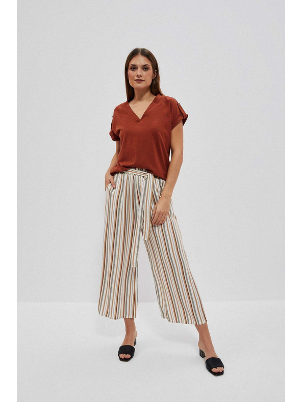 Moodo Перлени раирани панталонки-пола Moodo