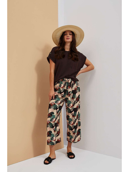 Moodo Щампосани калготки кюлоти тъмнобежови Moodo