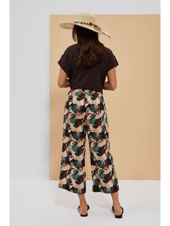 Moodo Щампосани калготки кюлоти тъмнобежови Moodo