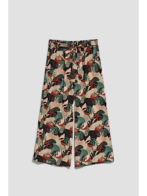 Moodo Щампосани калготки кюлоти тъмнобежови Moodo