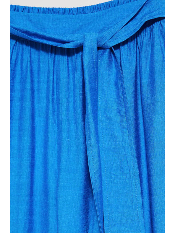 Moodo Лазурни панталони с широки крачоли Moodo