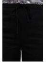 Moodo Ленени панталони с прави крачоли черни Moodo