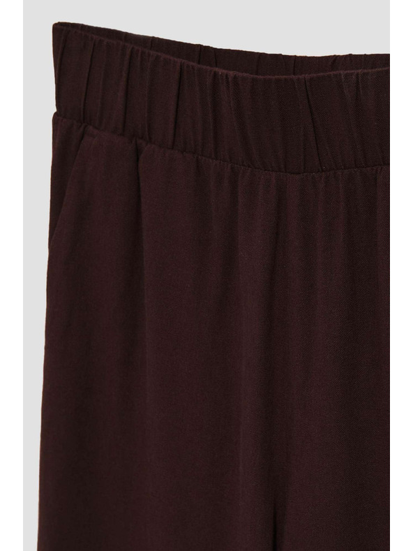 Moodo Тъмнокафяви панталонки-пола с ластик в талията Moodo