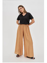 Moodo Вискозни панталони с широки крачоли в бежово Moodo