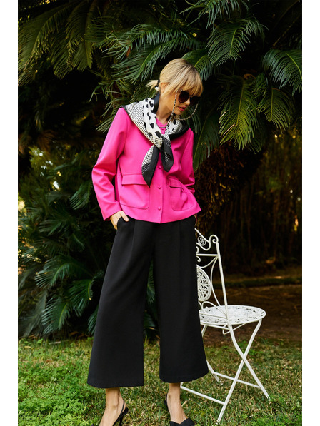 Moodo Черни панталонки-пола с копчета Moodo